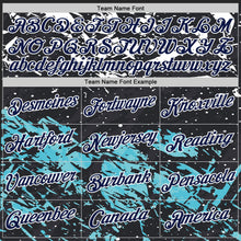 Laden Sie das Bild in den Galerie-Viewer, Uksn Individuelles Schwarz Marineblau-Petrol 3D Esports Funktions-T-Shirt