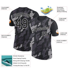 Laden Sie das Bild in den Galerie-Viewer, Uksn Individuelles Schwarz Weiß 3D Esports Funktions-T-Shirt