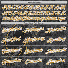 Laden Sie das Bild in den Galerie-Viewer, Uksn Individuelles Schwarz Altgold-Stahlgrau 3D Esports Leopard Funktions-T-Shirt