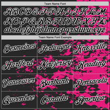 Laden Sie das Bild in den Galerie-Viewer, Uksn Individuelles Schwarz Hot Pink-Weiß 3D Esports Funktions-T-Shirt