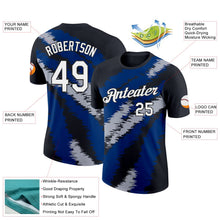 Laden Sie das Bild in den Galerie-Viewer, Uksn Individuelles Schwarz Grau-US Marineblau 3D Esports Funktions-T-Shirt