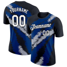 Laden Sie das Bild in den Galerie-Viewer, Uksn Individuelles Schwarz Grau-US Marineblau 3D Esports Funktions-T-Shirt