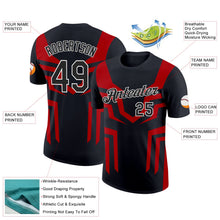 Laden Sie das Bild in den Galerie-Viewer, Uksn Individuelles Schwarz Rot-Weiß 3D Esports Funktions-T-Shirt