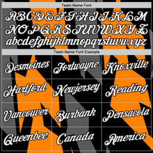 Laden Sie das Bild in den Galerie-Viewer, Uksn Individuelles Schwarz Bay Orange-Stahlgrau 3D Esports Funktions-T-Shirt