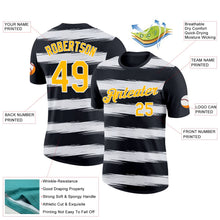 Laden Sie das Bild in den Galerie-Viewer, Uksn Individuelles Schwarz Gold-Weiß 3D Esports Funktions-T-Shirt