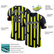 Laden Sie das Bild in den Galerie-Viewer, Uksn Individuelles Schwarz Neongelb-Weiß 3D Esports Funktions-T-Shirt