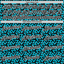 Laden Sie das Bild in den Galerie-Viewer, Uksn Individuelles Schwarz Lakes Blau-Weiß 3D Esports Funktions-T-Shirt