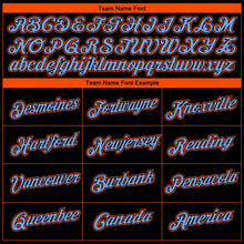 Laden Sie das Bild in den Galerie-Viewer, Uksn Individuelles Schwarz Puderblau-Orange 3D Miami City Edition Fade Fashion Funktions-T-Shirt