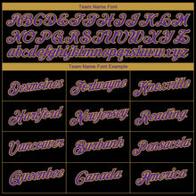 Laden Sie das Bild in den Galerie-Viewer, Uksn Individuelles Schwarz Violett-Altgold 3D Baltimore City Edition Fade Fashion Funktions-T-Shirt