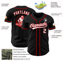 Laden Sie das Bild in den Galerie-Viewer, Uksn Individuelles Schwarz Weiß-Rot Authentisches Baseball-Trikot