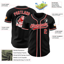 Laden Sie das Bild in den Galerie-Viewer, Uksn Individuelles Schwarz Rot-Weiß Authentisches Baseball-Trikot