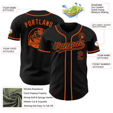 Laden Sie das Bild in den Galerie-Viewer, Uksn Individuelles Schwarz-Orange Authentisches Baseball-Trikot