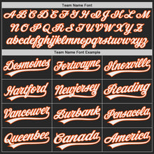 Laden Sie das Bild in den Galerie-Viewer, Uksn Individuelles Schwarz Weiß-Orange Authentisches Baseball-Trikot