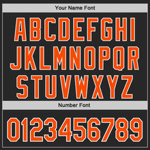 Laden Sie das Bild in den Galerie-Viewer, Uksn Individuelles Schwarz Orange-Weiß Authentisches Baseball-Trikot