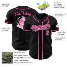 Laden Sie das Bild in den Galerie-Viewer, Uksn Individuelles Schwarz Pink-Weiß Authentisches Baseball-Trikot