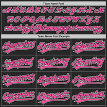 Laden Sie das Bild in den Galerie-Viewer, Uksn Individuelles Schwarz Pink-Weiß Authentisches Baseball-Trikot