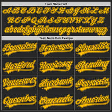 Laden Sie das Bild in den Galerie-Viewer, Uksn Individuelles Schwarz-Gold Authentisches Baseball-Trikot