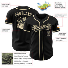 Laden Sie das Bild in den Galerie-Viewer, Uksn Individuelles Schwarz-Creme Authentisches Baseball-Trikot