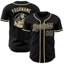 Laden Sie das Bild in den Galerie-Viewer, Uksn Individuelles Schwarz-Creme Authentisches Baseball-Trikot