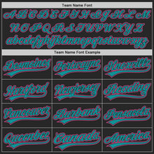 Laden Sie das Bild in den Galerie-Viewer, Uksn Individuelles Schwarz Pink-Petrol Authentisches Baseball-Trikot