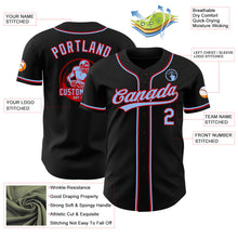 Laden Sie das Bild in den Galerie-Viewer, Uksn Individuelles Schwarz Hellblau-Rot Authentisches Baseball-Trikot