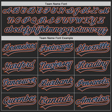 Laden Sie das Bild in den Galerie-Viewer, Uksn Individuelles Schwarz Puderblau-Orange Authentisches Baseball-Trikot
