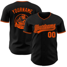 Laden Sie das Bild in den Galerie-Viewer, Uksn Individuelles Schwarz-Orange Authentisches Baseball-Trikot