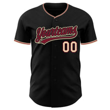 Laden Sie das Bild in den Galerie-Viewer, Uksn Individuelles Schwarz City Creme-Karmesinrot Authentisches Baseball-Trikot