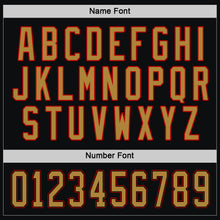 Laden Sie das Bild in den Galerie-Viewer, Uksn Individuelles Schwarz Altgold-Rot Eishockey-Trikot