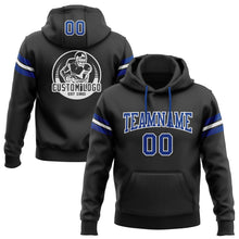 Laden Sie das Bild in den Galerie-Viewer, Uksn Individuelles Bestickt Schwarz Royalblau-Weiß Football Pullover Sweatshirt Hoodie