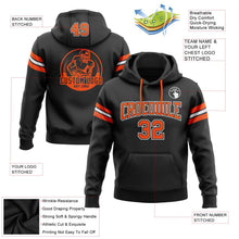 Laden Sie das Bild in den Galerie-Viewer, Uksn Individuelles Bestickt Schwarz Orange-Weiß Football Pullover Sweatshirt Hoodie