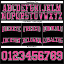 Laden Sie das Bild in den Galerie-Viewer, Uksn Individuelles Bestickt Schwarz Pink-Weiß Football Pullover Sweatshirt Hoodie
