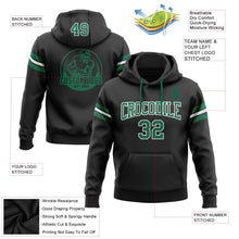 Laden Sie das Bild in den Galerie-Viewer, Uksn Individuelles Bestickt Schwarz Kelly-Grün-Weiß Football Pullover Sweatshirt Hoodie