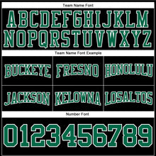 Laden Sie das Bild in den Galerie-Viewer, Uksn Individuelles Bestickt Schwarz Kelly-Grün-Weiß Football Pullover Sweatshirt Hoodie