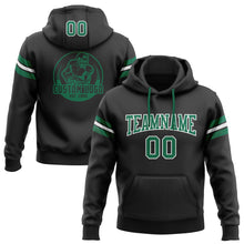 Laden Sie das Bild in den Galerie-Viewer, Uksn Individuelles Bestickt Schwarz Kelly-Grün-Weiß Football Pullover Sweatshirt Hoodie