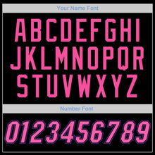 Laden Sie das Bild in den Galerie-Viewer, Uksn Individuelles Schwarz Pink-Violett Funktions-T-Shirt