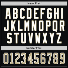 Laden Sie das Bild in den Galerie-Viewer, Uksn Individuelles Schwarz Vegas-Gold-Weiß Eishockey-Trikot