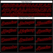 Laden Sie das Bild in den Galerie-Viewer, Uksn Individuelles Schwarz Rot Funktions-T-Shirt