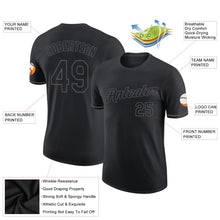Laden Sie das Bild in den Galerie-Viewer, Uksn Individuelles Schwarz Stahlgrau Funktions-T-Shirt