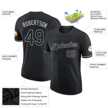 Laden Sie das Bild in den Galerie-Viewer, Uksn Individuelles Schwarz Grau Funktions-T-Shirt