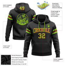Laden Sie das Bild in den Galerie-Viewer, Uksn Individuelles Bestickt Schwarz Neongrün-Rot Football Pullover Sweatshirt Hoodie
