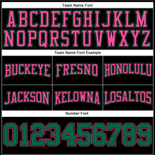 Laden Sie das Bild in den Galerie-Viewer, Uksn Individuelles Bestickt Schwarz Kelly-Grün-Pink Football Pullover Sweatshirt Hoodie