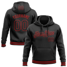 Laden Sie das Bild in den Galerie-Viewer, Uksn Individuelles Bestickt Schwarz Rot Sport Pullover Sweatshirt Hoodie