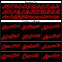 Laden Sie das Bild in den Galerie-Viewer, Uksn Individuelles Bestickt Schwarz Rot Sport Pullover Sweatshirt Hoodie