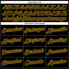 Laden Sie das Bild in den Galerie-Viewer, Uksn Individuelles Bestickt Schwarz Gold Sport Pullover Sweatshirt Hoodie