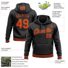 Laden Sie das Bild in den Galerie-Viewer, Uksn Individuelles Bestickt Schwarz Orange Sport Pullover Sweatshirt Hoodie