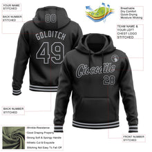 Laden Sie das Bild in den Galerie-Viewer, Uksn Individuelles Bestickt Schwarz Grau Sport Pullover Sweatshirt Hoodie