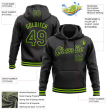 Laden Sie das Bild in den Galerie-Viewer, Uksn Individuelles Bestickt Schwarz Neongrün Sport Pullover Sweatshirt Hoodie
