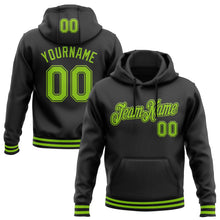 Laden Sie das Bild in den Galerie-Viewer, Uksn Individuelles Bestickt Schwarz Neongrün Sport Pullover Sweatshirt Hoodie