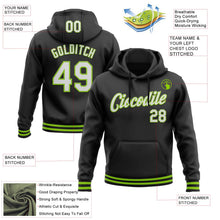 Laden Sie das Bild in den Galerie-Viewer, Uksn Individuelles Bestickt Schwarz Weiß-Neongrün Sport Pullover Sweatshirt Hoodie